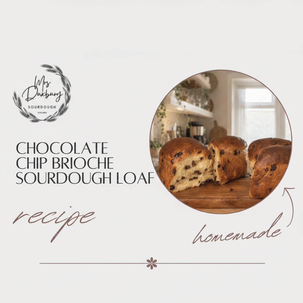 E-Recipe Chocolate Chip Brioche Sourdough Loaf