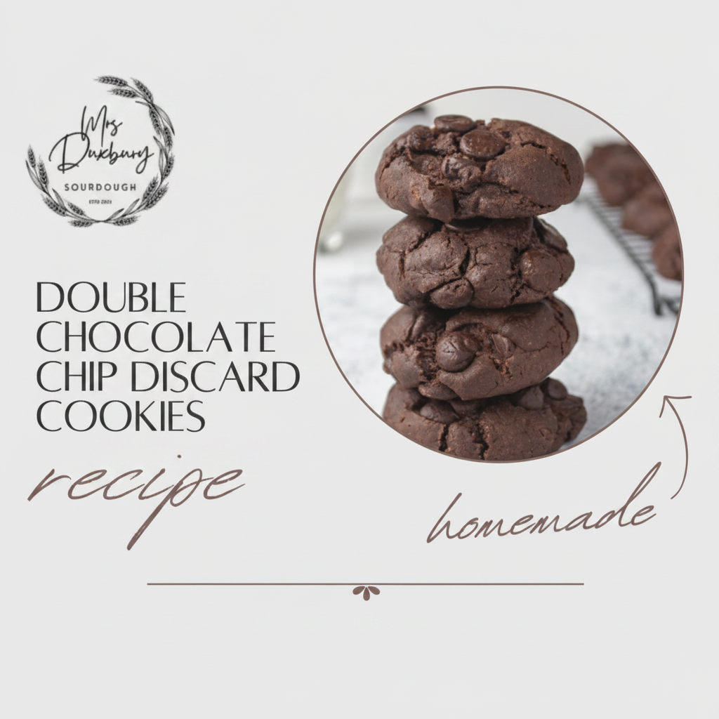 Double Chocolate Chip Discard Cookies E-Recipe